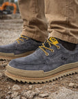 Herren-Sneaker aus echtem Rindsleder – atmungsaktives Mesh-Futter, Schnürung, rutschfeste Gummisohle, mittlerer Absatz, EU 38–45