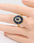 Elegant Synthetic Blue Zirconia Ring