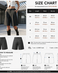 Women's High Waist Wide Leg Capri Shorts - Casual Suit Shorts
