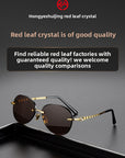 Herren-Sonnenbrille mit Naturkristallen im Pilotenstil – Retro-Pilotenbrille mit UV-Schutz