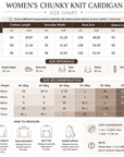 Damen Grobstrick-Cardigan – Handgestrickter V-Ausschnitt Einreihiger Pullover in lockerer Passform