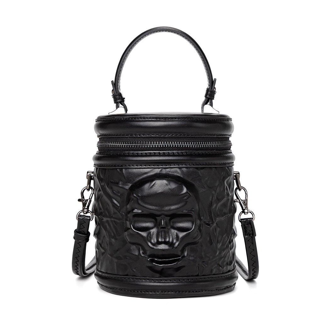 Gotische Umhängetasche in Sargform für Damen – PU-Leder Schultertasche mit Kettendetail und verstellbarem Riemen