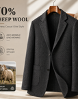 Men's 70% Wool Slim Fit Business Suit Jacket – Single-Breasted Blazer