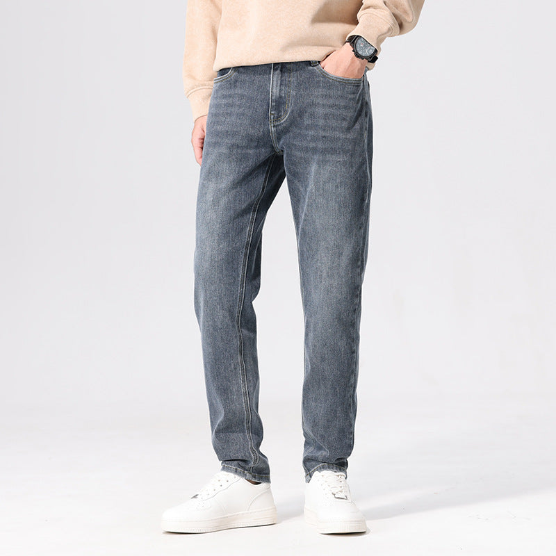 Men’s Premium Straight Leg Denim Pants – Stretch Cotton Jeans with Mid-Rise Fit, Durable Fabric &amp; Versatile Everyday Style