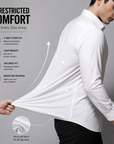 Men's Wrinkle-Free 4-Way Stretch Business Casual Long Sleeve Shirt