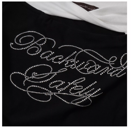 Damen Retro schulterfreies Schleifen-T-Shirt mit schmaler Passform – Einreihiger Kragen, besticktes, kurzärmliges Sommer-Crop-Top