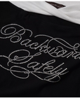 Damen Retro schulterfreies Schleifen-T-Shirt mit schmaler Passform – Einreihiger Kragen, besticktes, kurzärmliges Sommer-Crop-Top