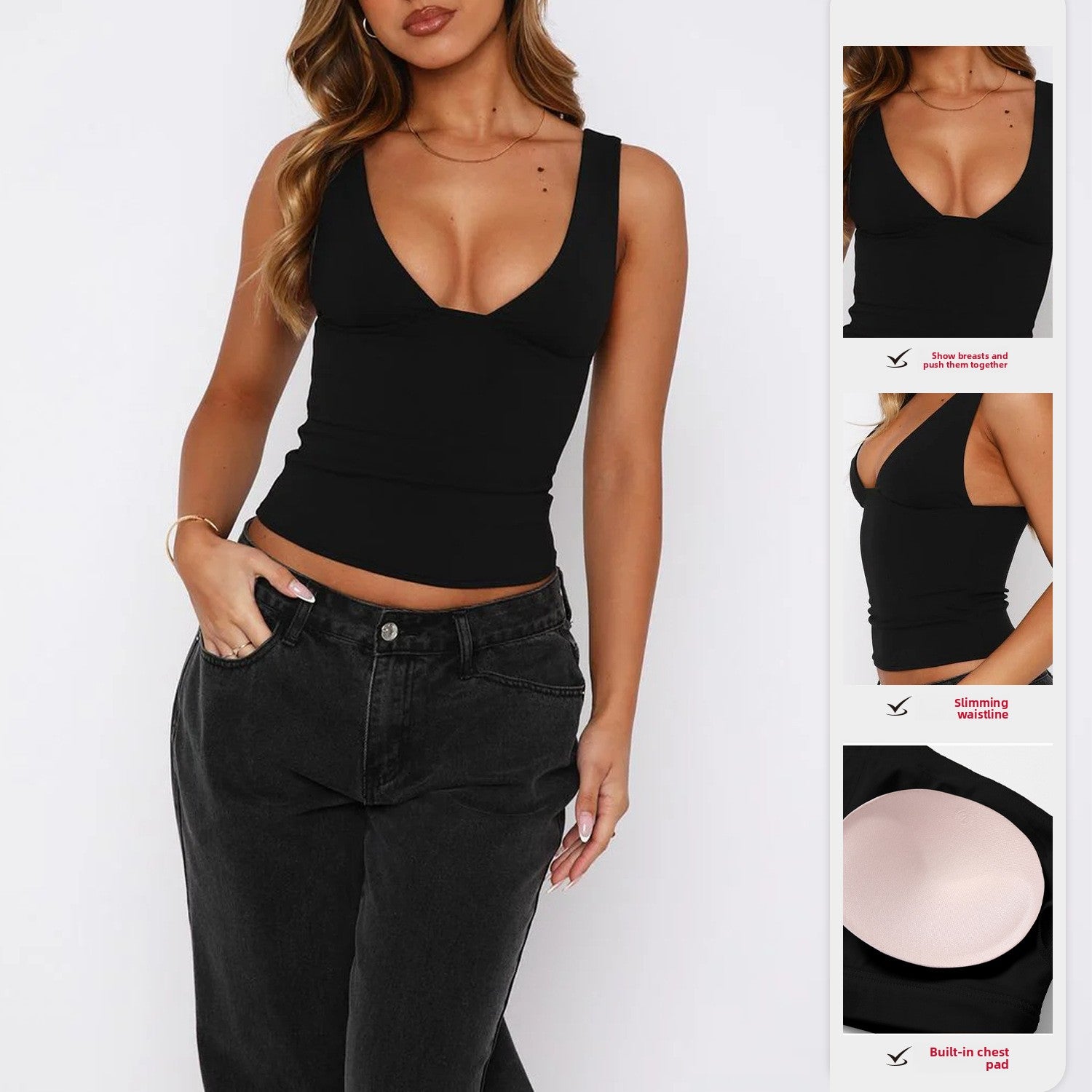 Yoga Sports Top with Built-in Bra f