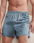 Herren-Boxershorts aus 100 % Maulbeerseide – Atmungsaktive mittelhohe Schlafbekleidung mit Gummibund
