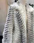Women's Gradient Faux Mink Fur Coat