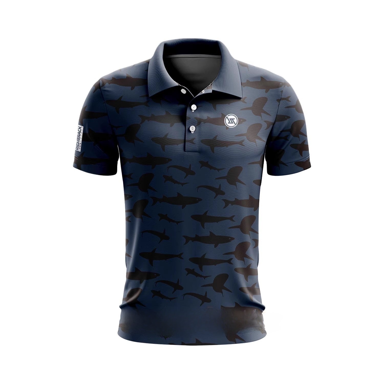 Polo de golf imprimé à manches courtes pour homme – Haut de golf floral en coton élasthanne respirant et performant