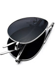 Men's Pure Titanium Sunglasses – Foldable Sports Shades (Silver/Gray Gradient)