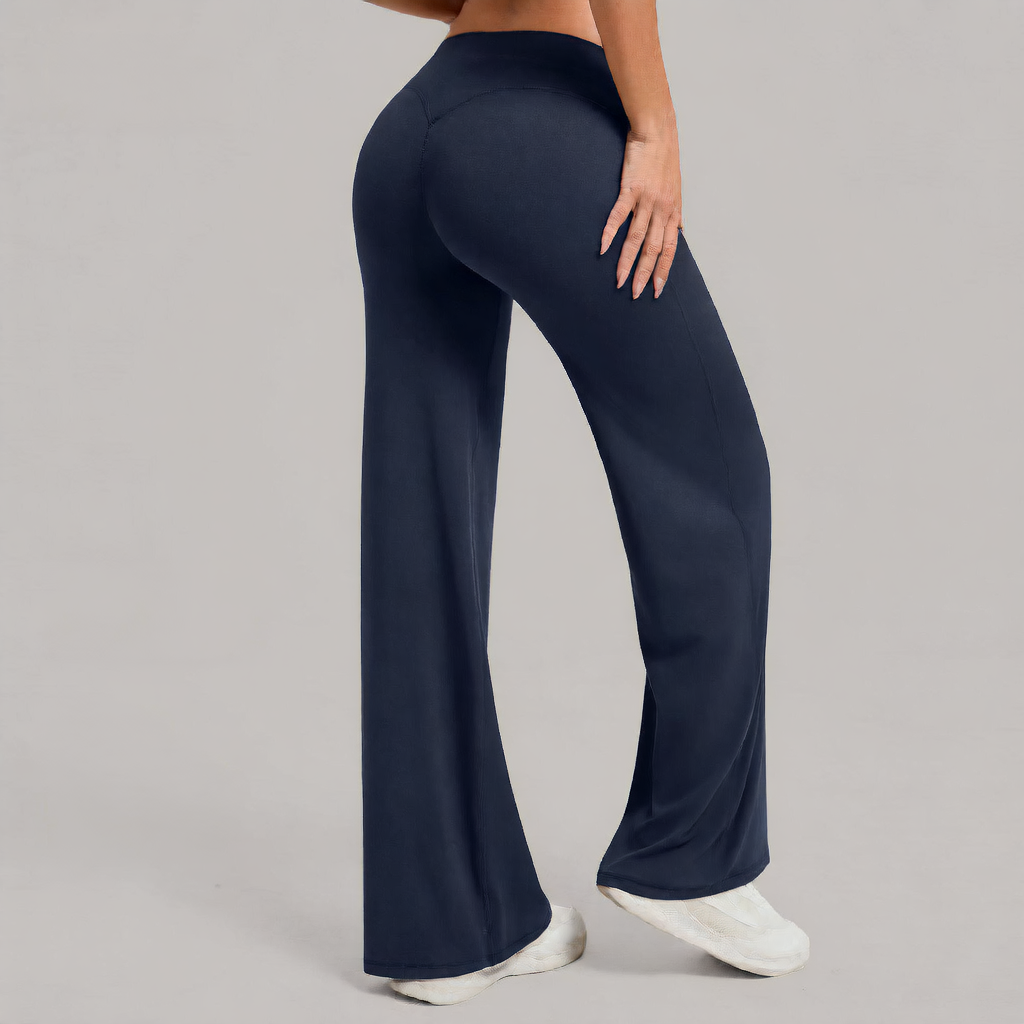 Women’s High-Waist Loose Fit Yoga Pants – Wide Leg Breathable Stretch Workout Pants