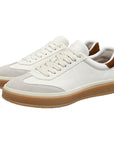 Men's Cowhide Leather Sneakers - Thick Sole Lace-Up Casual Shoes