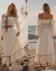 Women's Puff Sleeve TOP & Skirt Set – Elegant 2-Piece