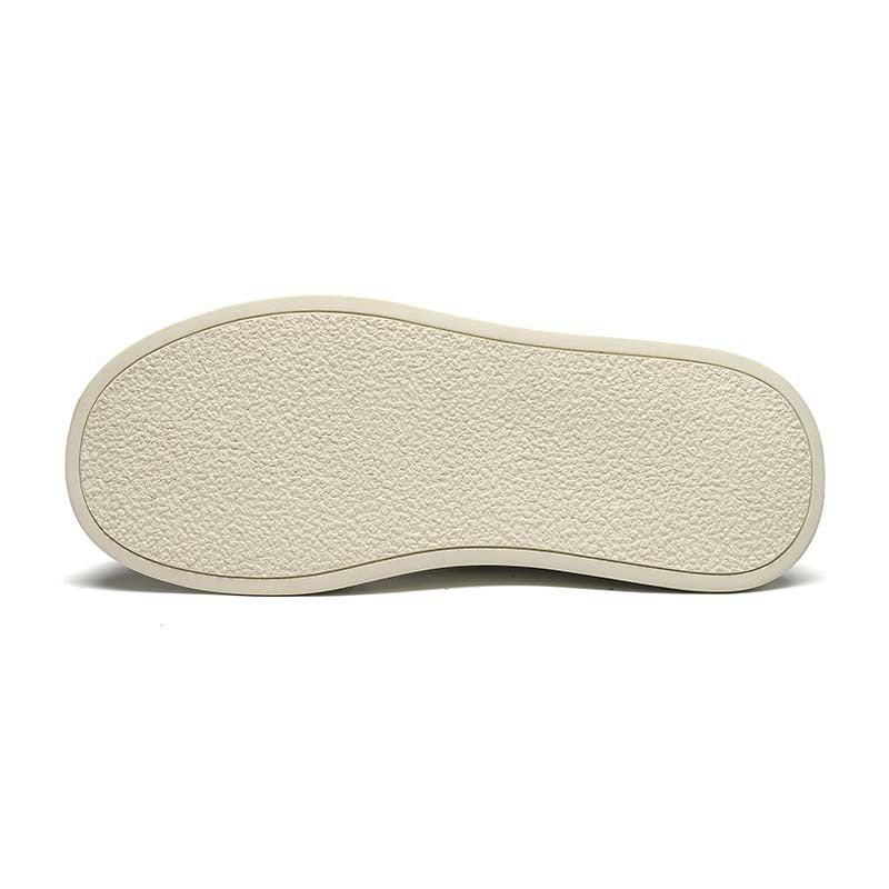 Herren-Slipper aus echtem Leder – Freizeit-Mokassins aus Rindsleder mit dicker Sohle und rutschfester Gummi-Außensohle