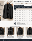Men's 70% Wool Slim Fit Business Suit Jacket – Single-Breasted Blazer