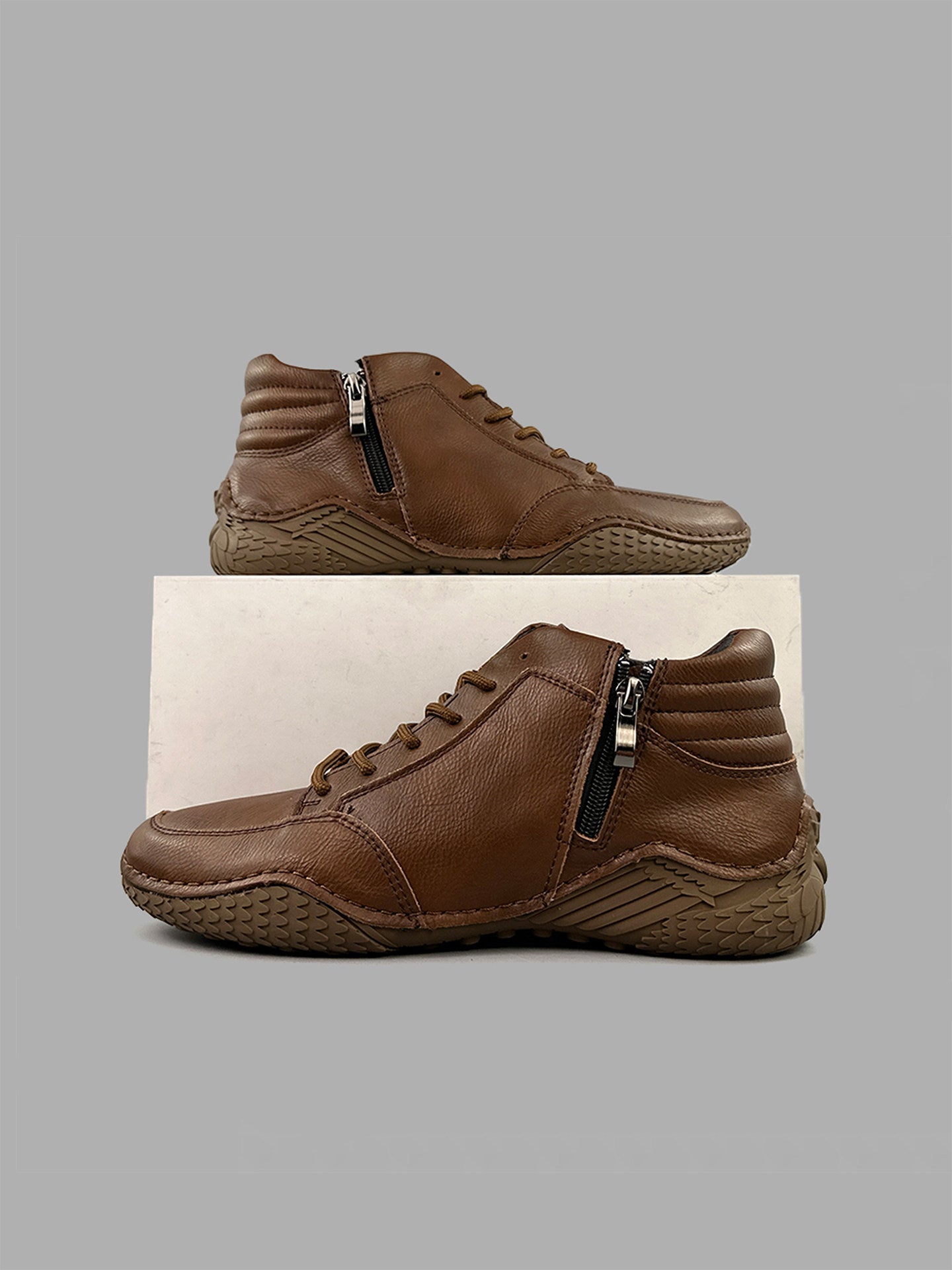 Herren Martin Stiefel aus echtem Leder – Zweilagige Rindsleder-Schnürstiefel im britischen Stil, Gummisohle, EU 38–46