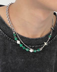 unisex Geometric Natural Stone Necklace
