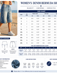 Damen Straight-Leg Jeansshorts – Lässige Mid-Waist Jeansshorts in klassischer blauer Waschung, mit funktionalen Taschen und entspannter Passform für den sommerlichen Alltag