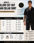 Men's Hollow Cut-Out Cuban Collar Shirt – Loose Fit Short Sleeve