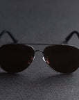 Herzförmige Sonnenbrille für Herren aus Naturkristall – UV390-Schutz