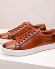 Herrenschuhe aus echtem Leder – Obermaterial aus vollnarbigem Rindsleder, Futter aus Schweinsleder, 1,5 cm Plateau, 4 Farben