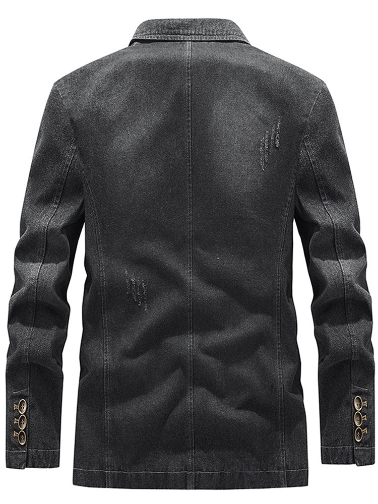 Herren Premium Jeansjacke – 100 % mittelschwere Baumwolle, normale Passform, 3 Farben