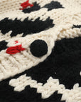 Damen Strickjacke mit V-Ausschnitt und Farbblockdesign – Handgemachter Pullover aus Baumwollmischung im französischen Stil