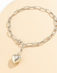Damen Herz Anhänger Schlüsselbein Kette – Gold- und Silber-galvanisierte kurze Kette