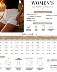 Damenweiße Stretch-Denim-Shorts – Vier-Wege-Stretch Schlankmachende High-Rise Chenille Sommershorts