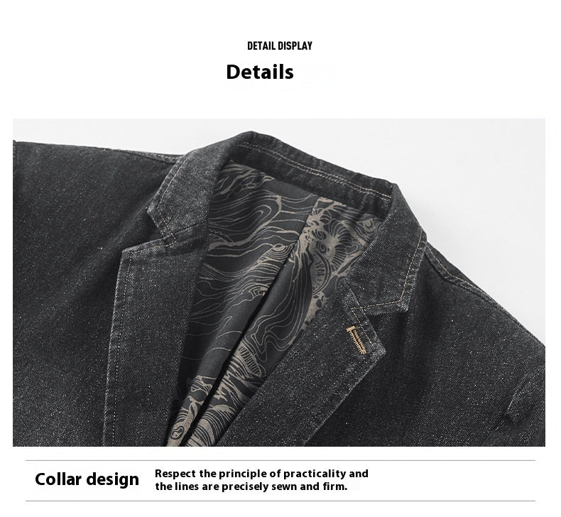 Herren Premium Jeansjacke – 100 % mittelschwere Baumwolle, normale Passform, 3 Farben