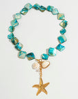 Women’s Irregular Starfish & Shell Pendant Necklace – Boho Beach Clavicle Chain