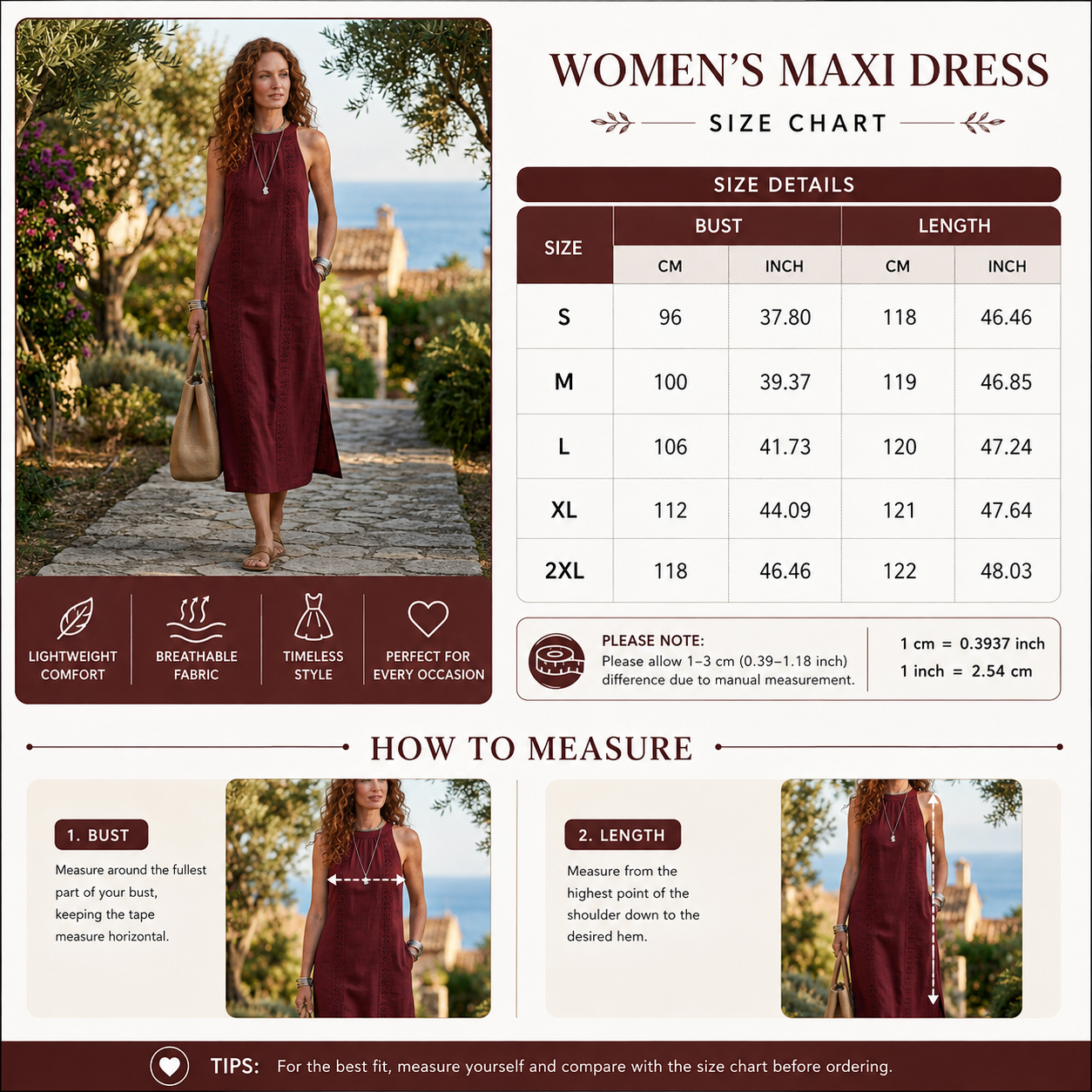 Women's Lace Detail Sleeveless A-Line Dress – Cotton Blend Side Slit