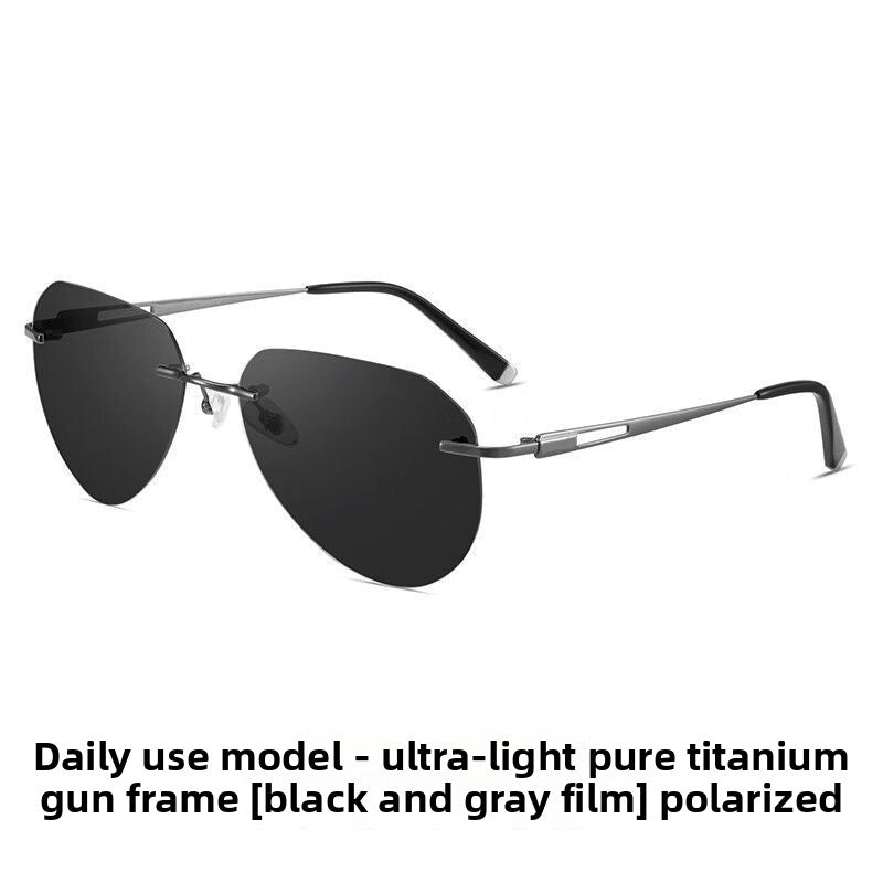 Herren Polarisierte Titanlegierungs-Sonnenbrille – UV400, TAC-Gläser, photochrome Option
