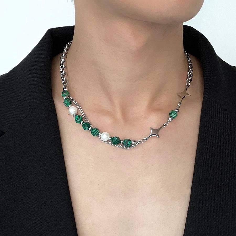 unisex Geometric Natural Stone Necklace