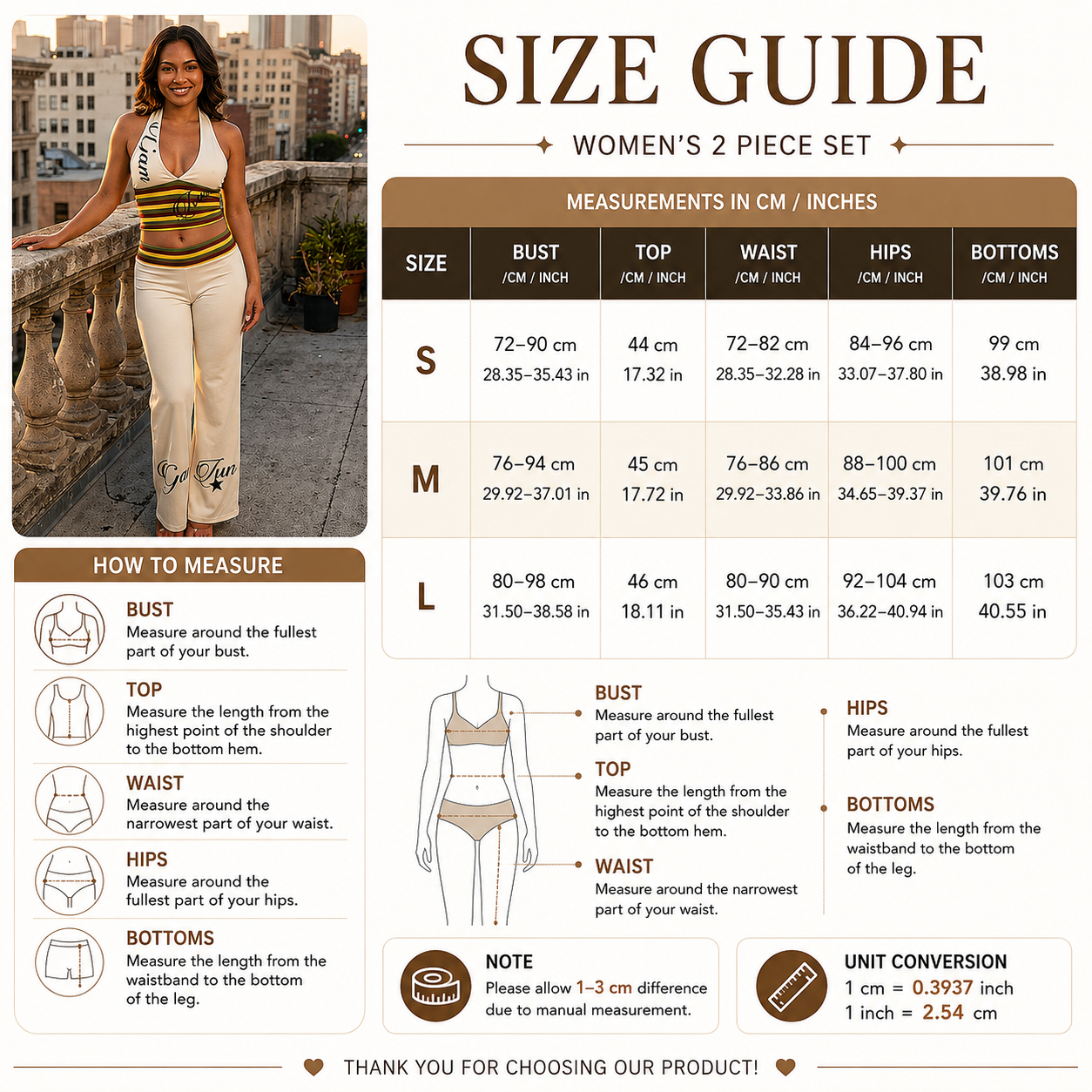 Women's Striped Crop Top &amp; Flared Wide-Leg Pants Set