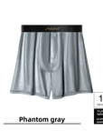 Men Ice Silk Boxer Briefs – Breathable Mid-Waist Satin Comfort Underpants