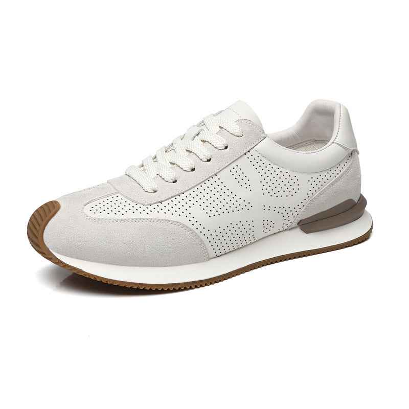 women First layer cowhide white shoes