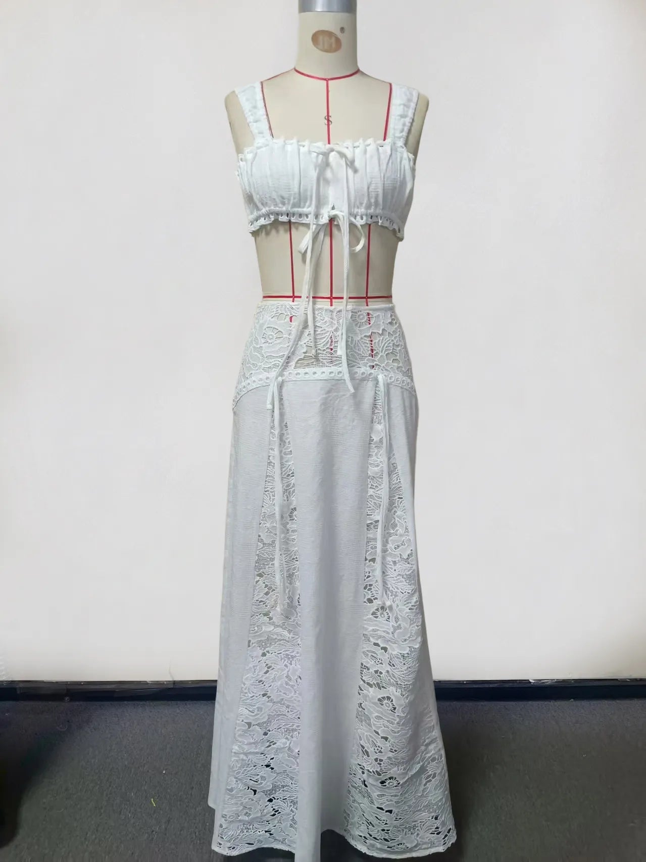 Women's Solid Color Beach Cover-Up Skirt Set