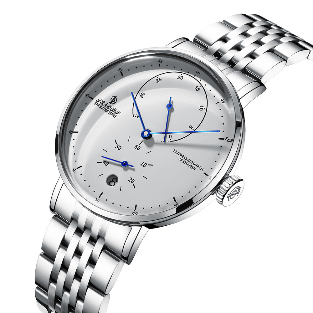 Herren Automatische Mechanische Uhr – MIYOTA Japan Uhrwerk, 43mm Zifferblatt, 14mm, Edelstahl, 30M Wasserdicht, Wochentagsanzeige