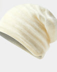 Damen Beanie aus 100 % Kaschmir mit Ohrenschutz – gestrickte Wintermütze