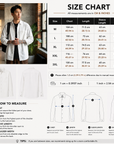 Men's Long Sleeve Cotton Blend Shirt - Loose Fit Retro Casual Lapel Top