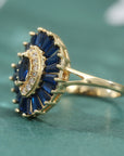 Elegant Synthetic Blue Zirconia Ring