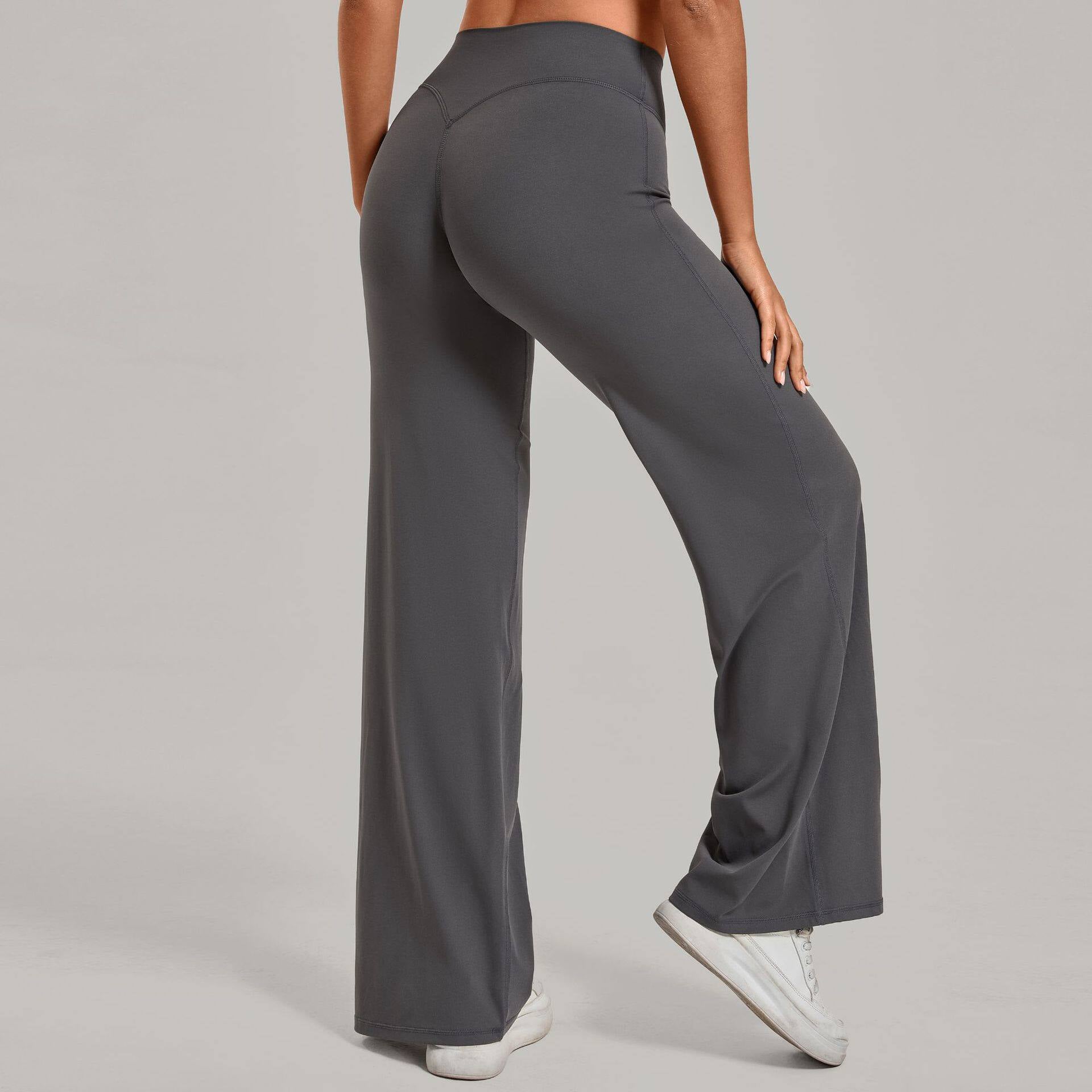 Women’s High-Waist Loose Fit Yoga Pants – Wide Leg Breathable Stretch Workout Pants