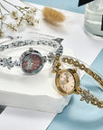 Women’s Floral Bracelet Watch – MIYOTA Quartz Movement, Elegant Alloy Strap