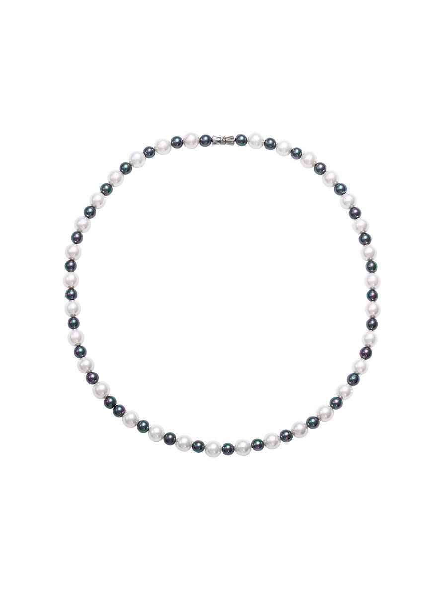 Men's Colorful Spliced Shell Pearl Necklace - Hip-Hop Style