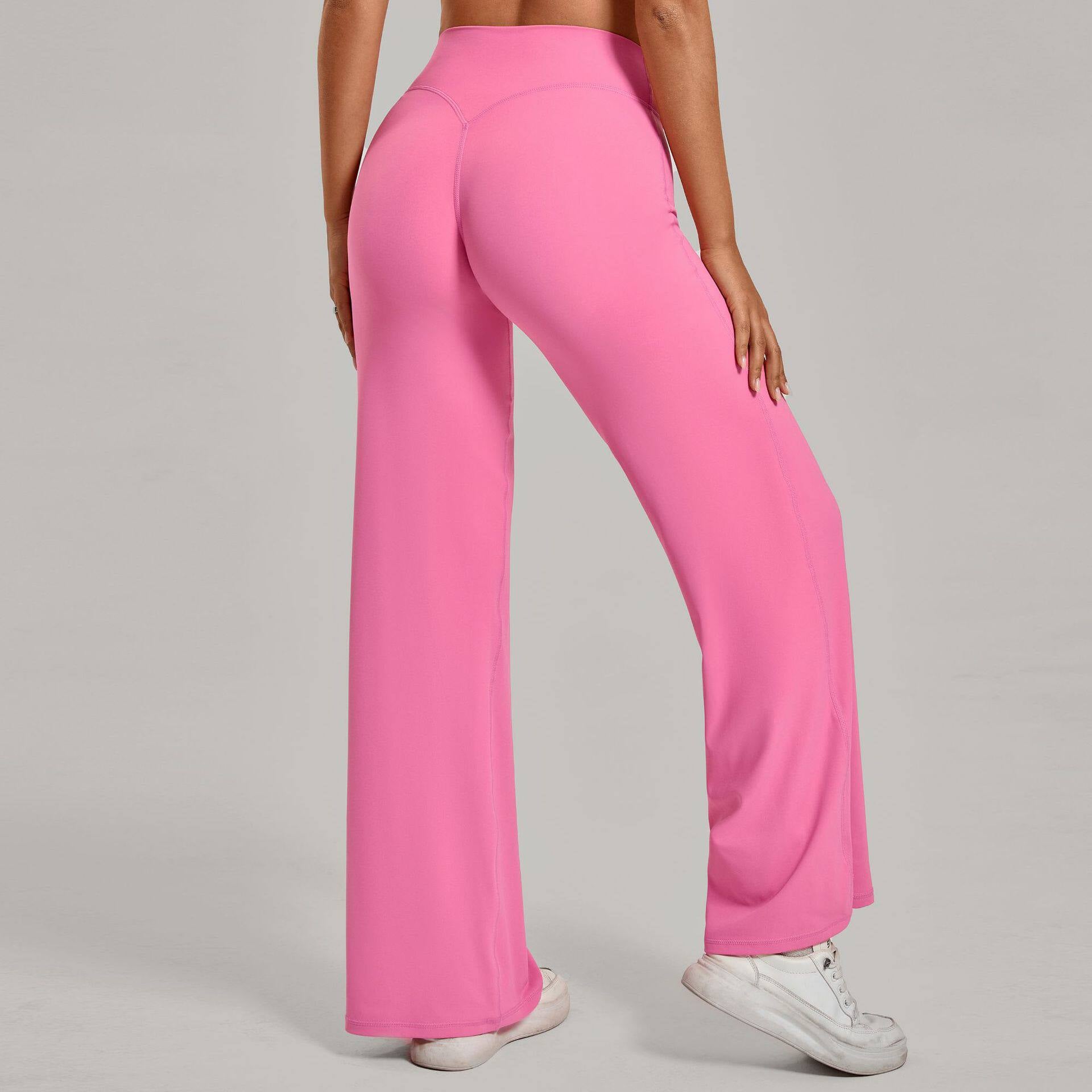 Women’s High-Waist Loose Fit Yoga Pants – Wide Leg Breathable Stretch Workout Pants