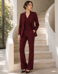 Women's Professional 3-Piece Suit Set – Jacket, Vest & Pants