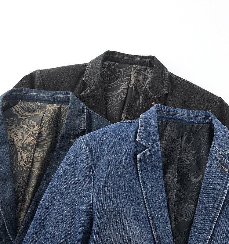 Herren Premium Jeansjacke – 100 % mittelschwere Baumwolle, normale Passform, 3 Farben